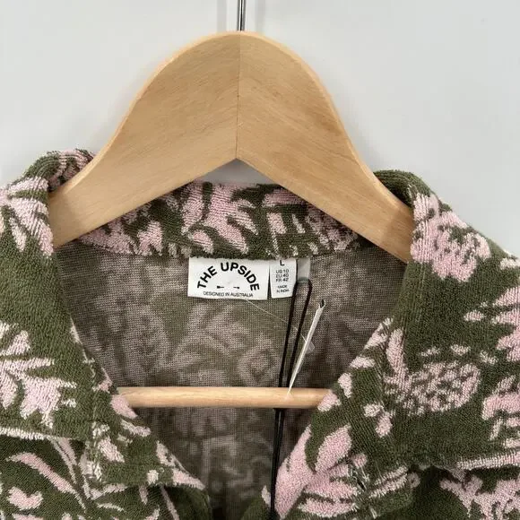 THE UPSIDE NWT Evereve Cocos Stella Collared Terry Cloth Shirt // L - Picture 13 of 15